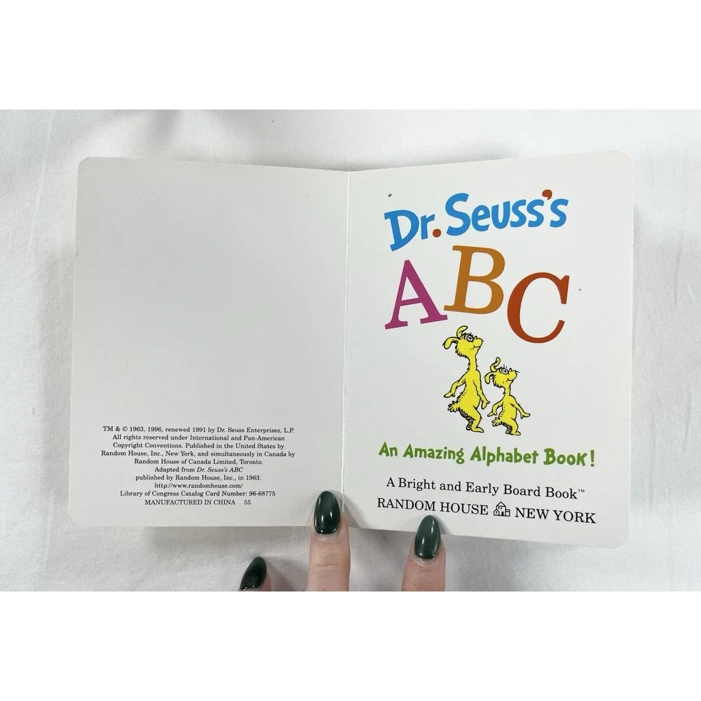 Lot of 3 Dr Seuss Bright Early Board Books ABC Fox in Socks The Foot Book Bundle