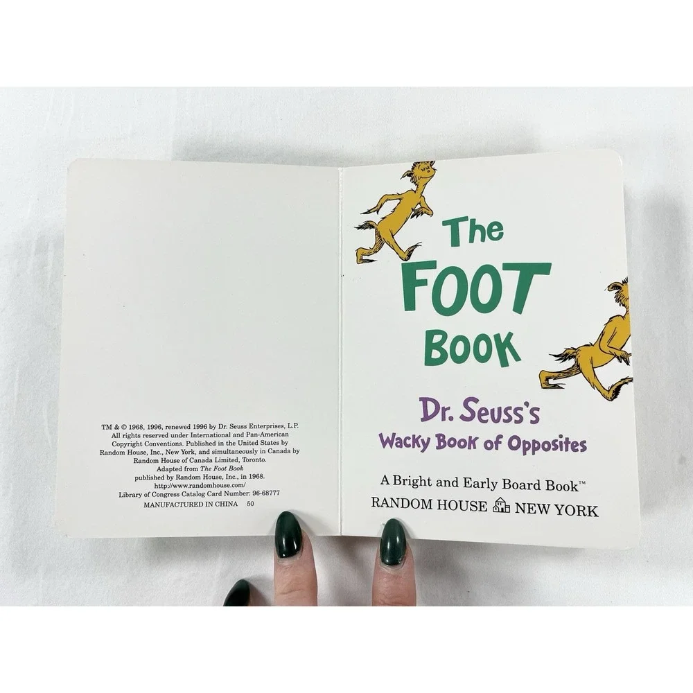 Lot of 3 Dr Seuss Bright Early Board Books ABC Fox in Socks The Foot Book Bundle