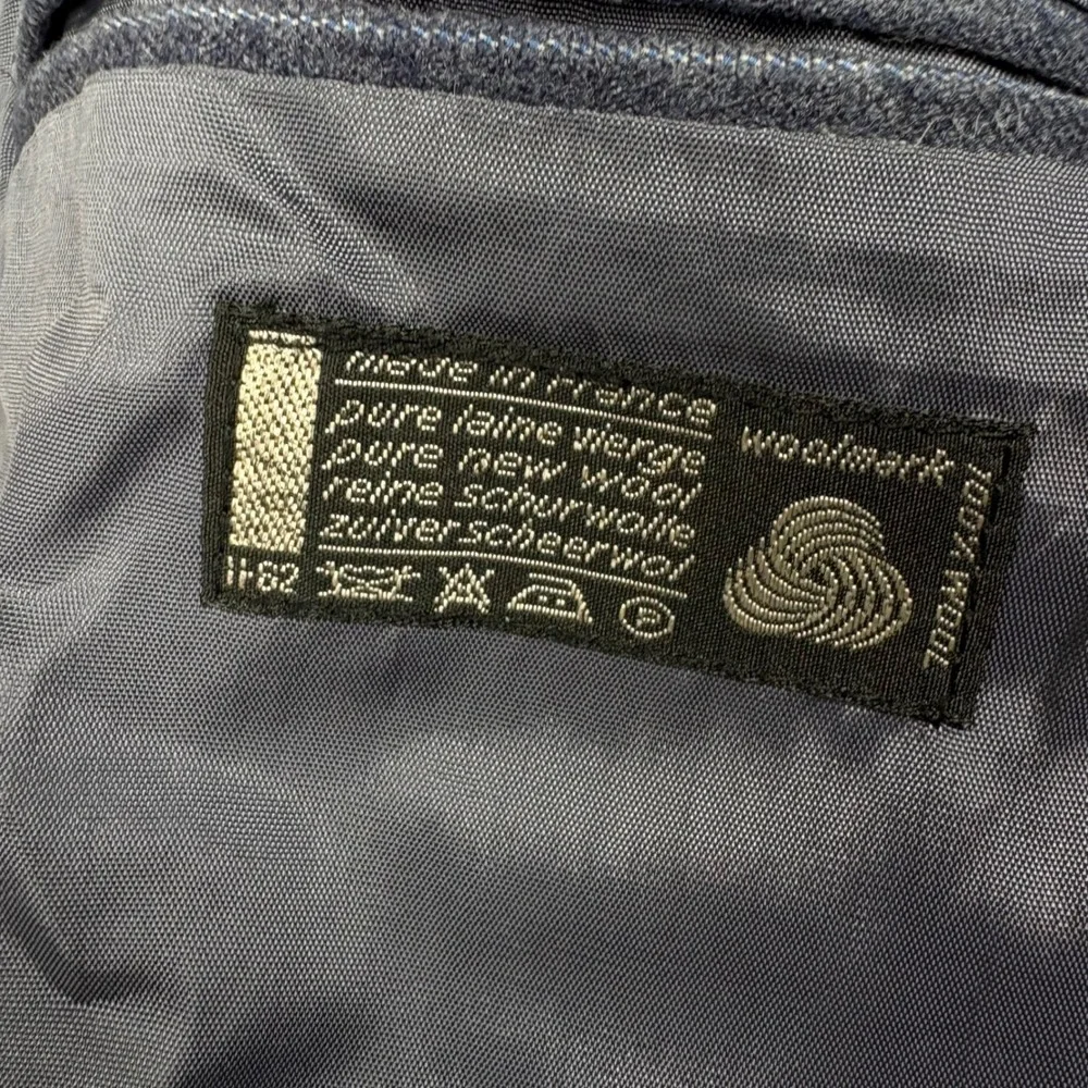 Dormeuil Vintage Mens Pinstripe Blazer Blue Wool Made in France Sport Coat 50