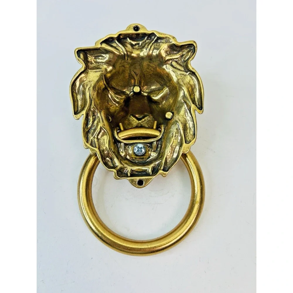 Brass Lion Door Knocker Handle Pull Home Decor‎