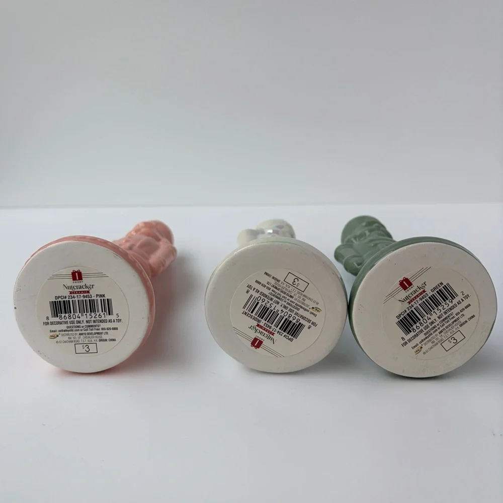 Target Dollar Spot Set of 3 Iridescent Ceramic Nutcrackers‎ Bullseyes Playground