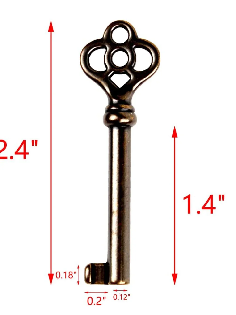 KY-2AB and KY-3AB Skeleton Key, Hollow Barrel Skeleton Keys, Antique Brass Keys,