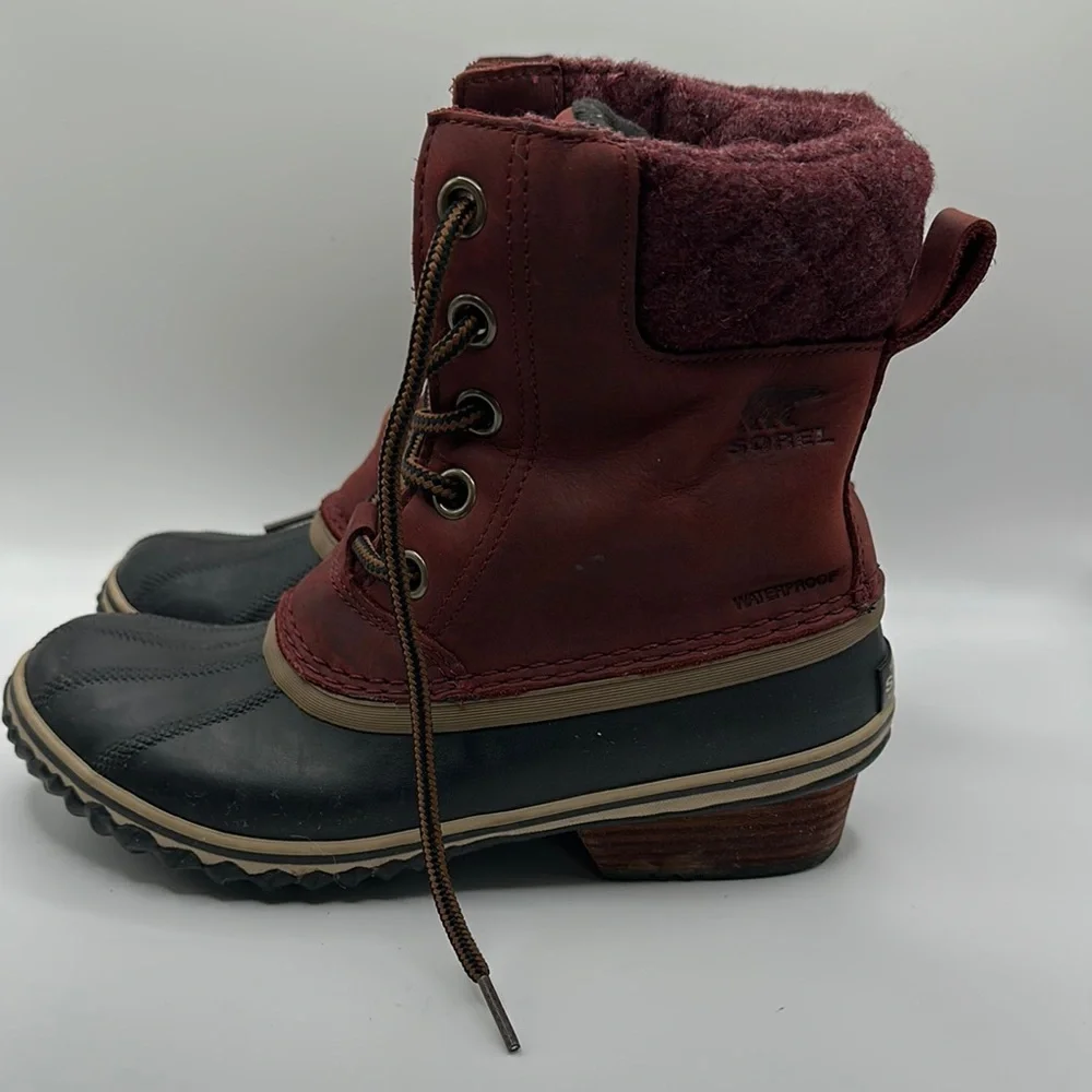 Sorel Sz 7 Slimpack II Lace Redwood Duck‎ Boot Waterproof Design