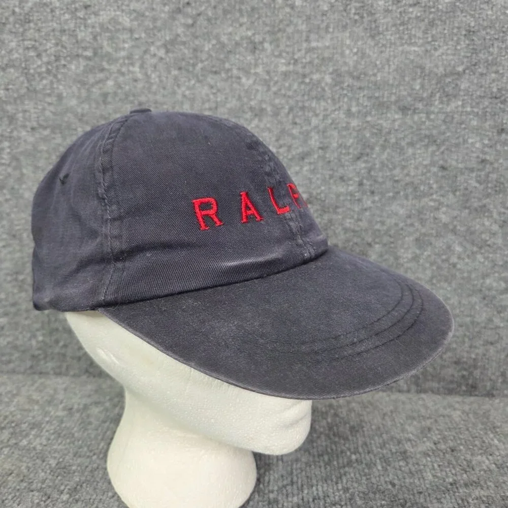 Rare Vintage POLO SPORT‎ Ralph Lauren Spell Out Hat Navy Blue Nylon YOUTH KIDS