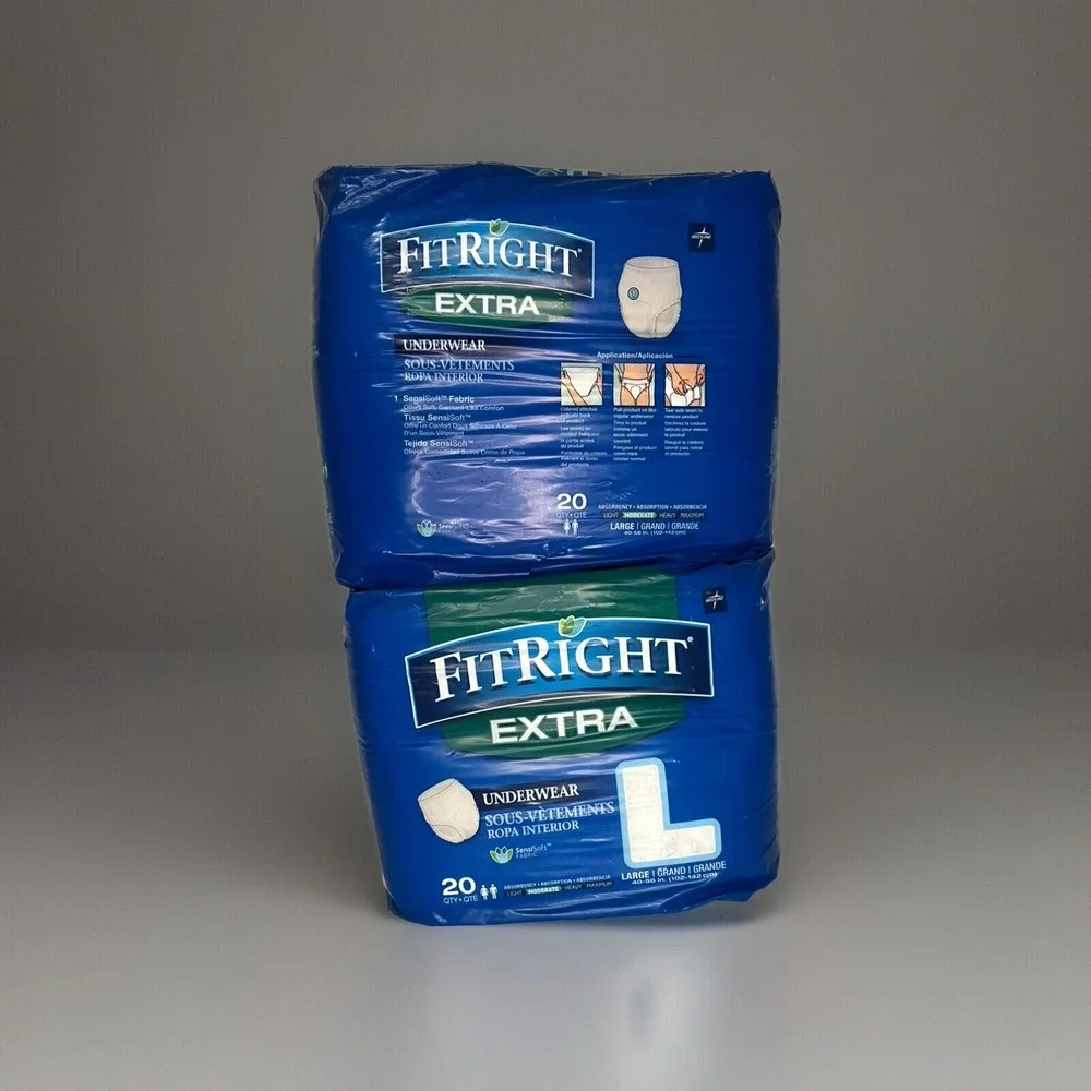 FitRight Adult Pull-Up Underwear Disposable‎ Diapers, Extra Large, Unisex (20 )
