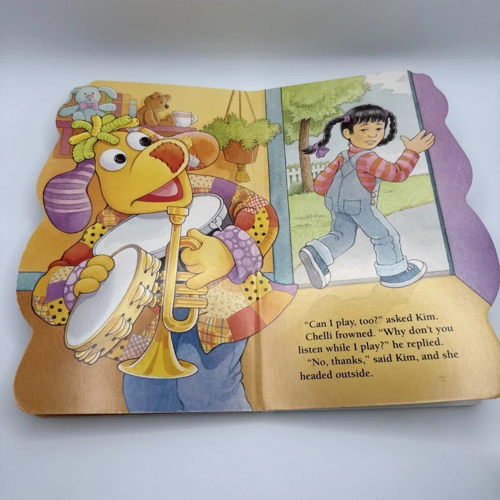 Vtg Chelli Can Share Sesame Street Golden Book Cartoon Network 1997 Rare