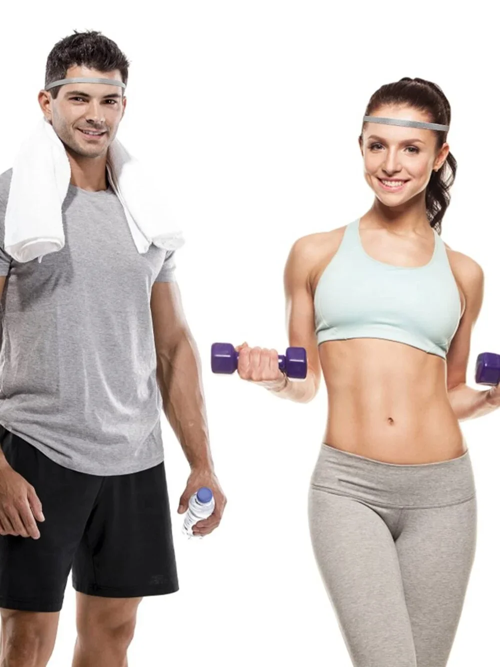 Sibba 4 Pieces Athletic Sports Headband Elastic Thin Hair Bands Non Slip Silicon