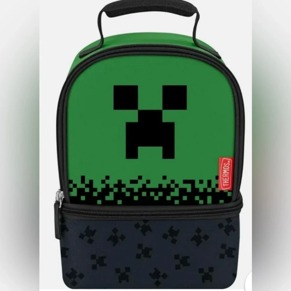 MINECRAFT Thermos Kids Insulated Dual Compartment Lunch Bag