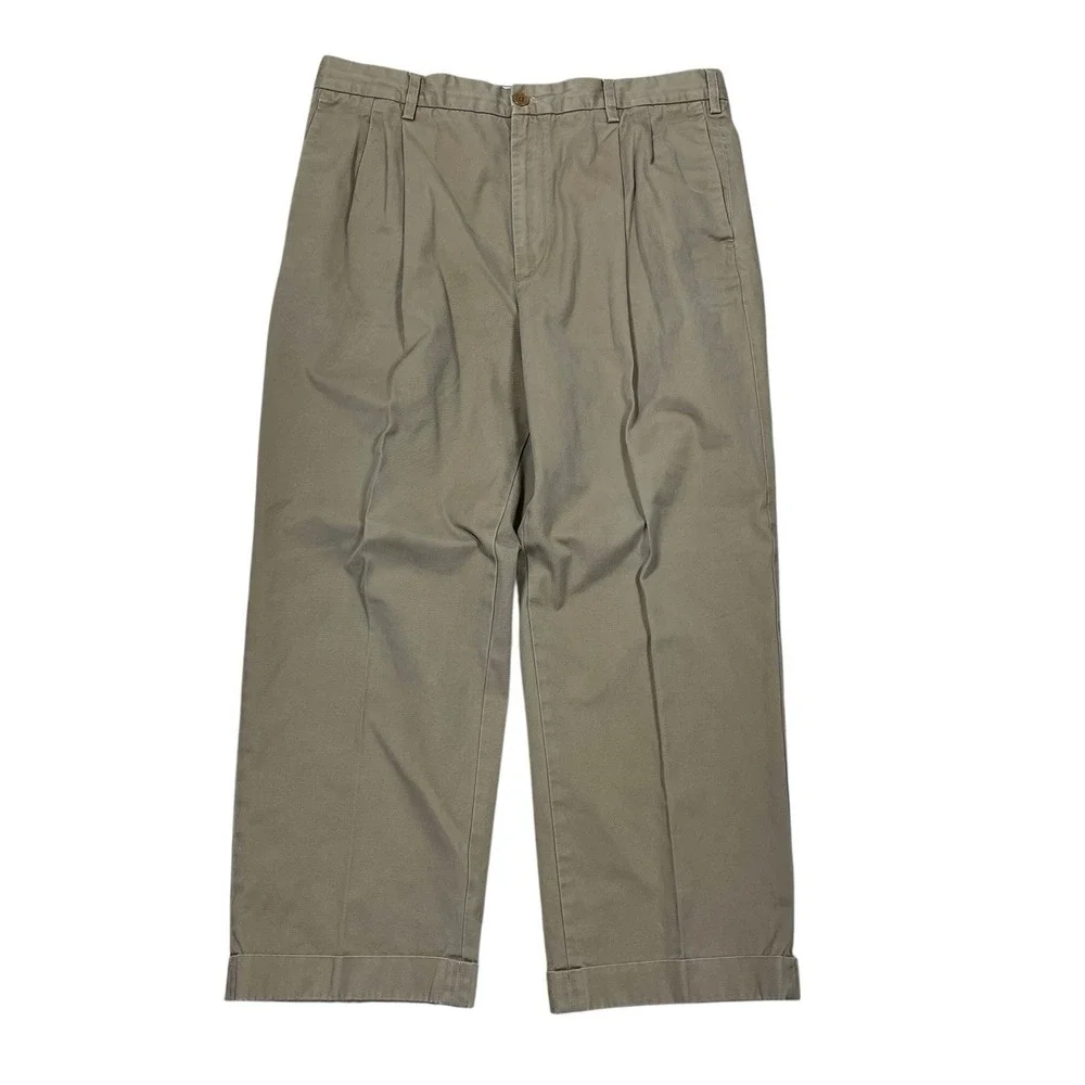 Vtg Y2K Banana Republic Smithfield Chinos Mens 38x32 (Fits 38x28) Pleated Baggy