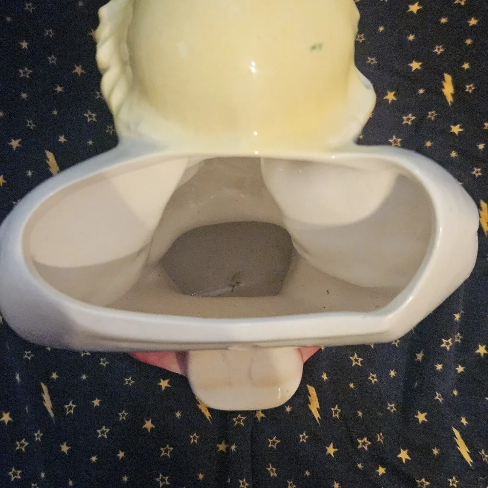 Vintage Pink Praying Angel Wall Pocket‎ Planter Vase Ceramic 8