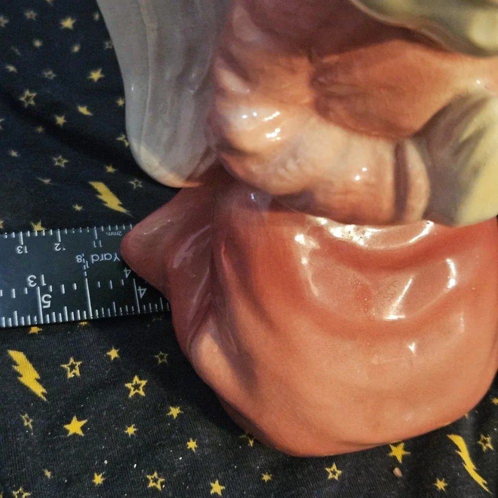 Vintage Pink Praying Angel Wall Pocket‎ Planter Vase Ceramic 8