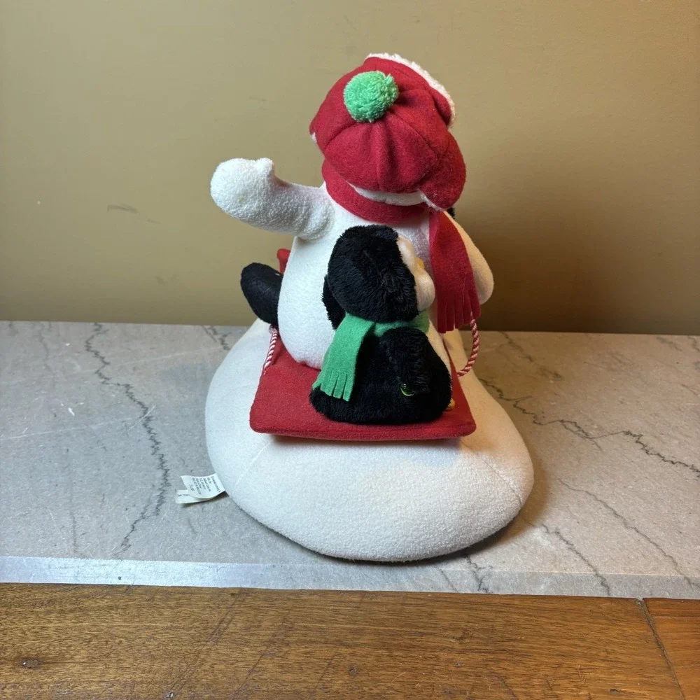 Hallmark 2007‎ Jingle Pals Snowman Sleigh Ride Musical Animated Sled Penguin Dog