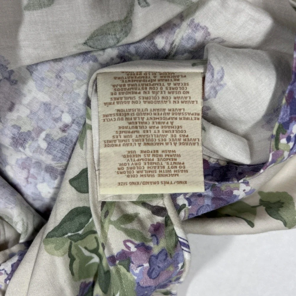 Ralph Lauren Cape‎ Elizabeth King Size Pillow Sham Lilac Purple Case Cotton