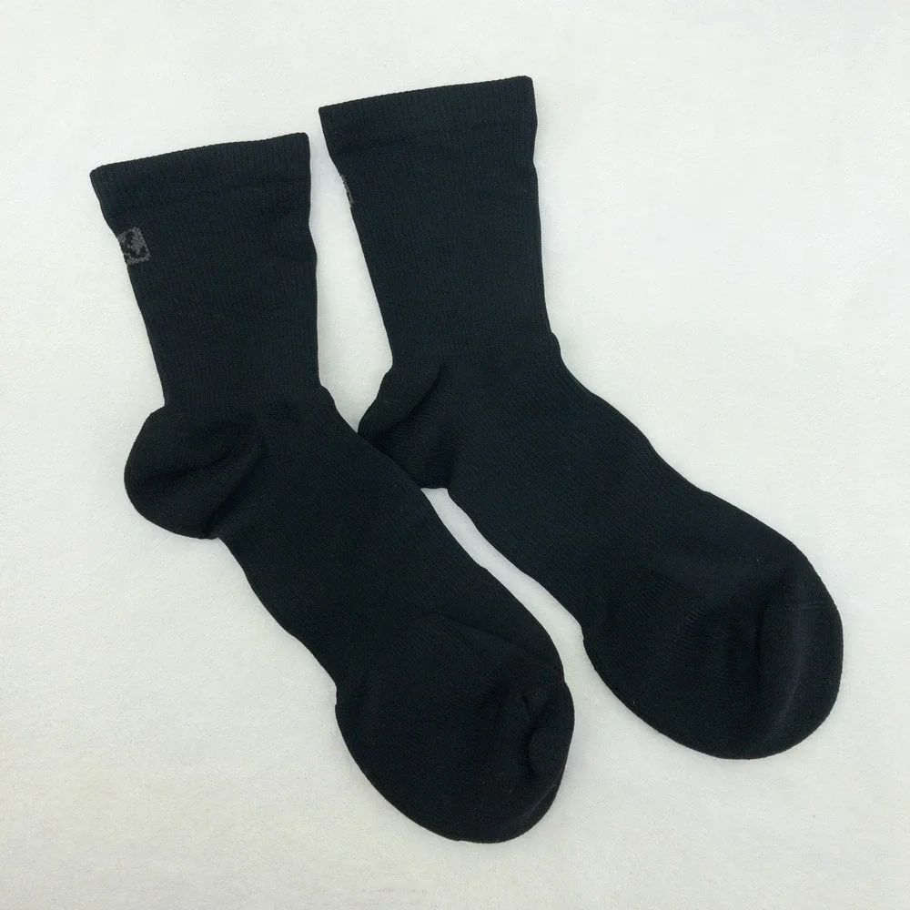 Apolla The Performance Crew Socks Mens XL 11.5-13 Black Non Traction Compression