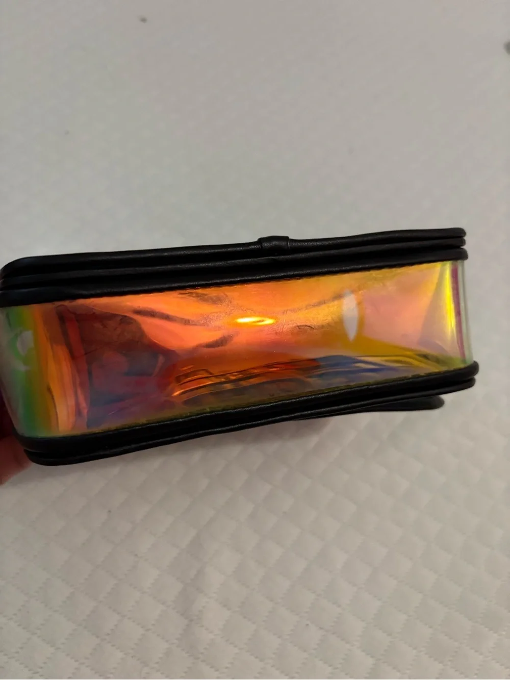 RARE Kate Spade Nicola Iridescent Holographic Heart Crossbody Flap Bag COLLECTOR