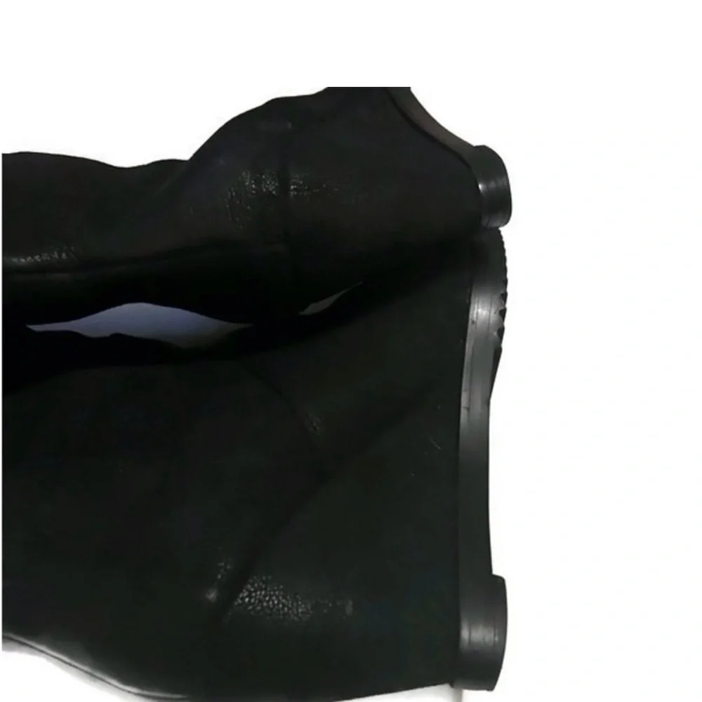 Eileen Fisher Leather Women's Black Wedge Boots Size 7