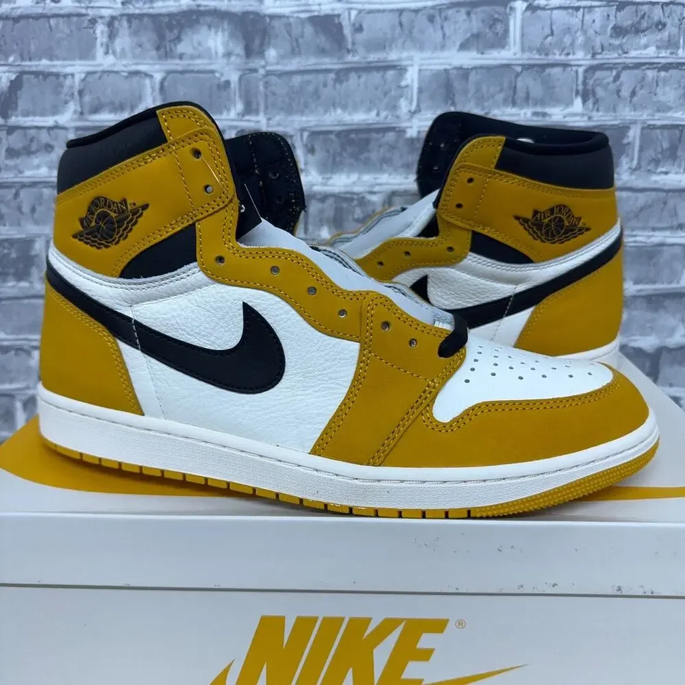Nike Air Jordan 1 Retro High OG Yellow Ochre White DZ5485-701 Mens Size 11.5 New