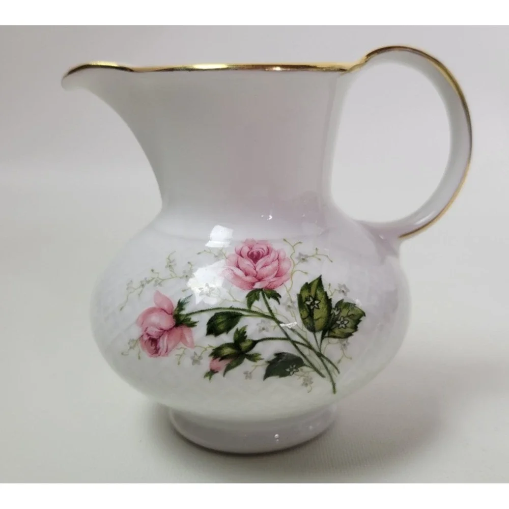 Vintage Seltmann Weiden Annabell Porcelain Creamer Pink‎ Roses 3 5/8