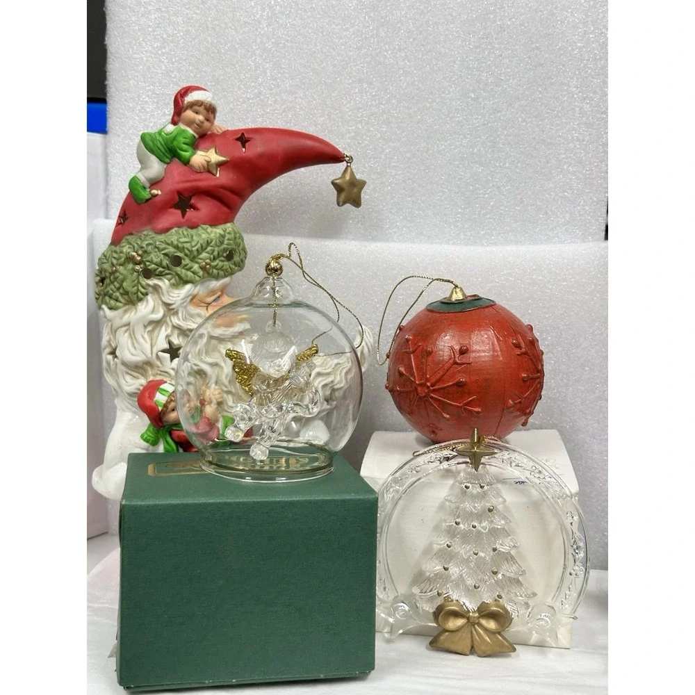 Christmas Ornaments Kirkland and Pier‎ One Lot of 4 In Boxes Used Vintage Mod