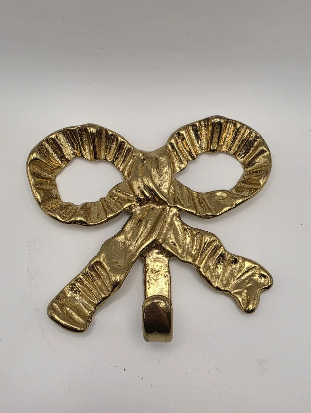 Gold Brass Bow-Knot Wall Hook‎ Coquette Cottagecore Decor Vintage Boho