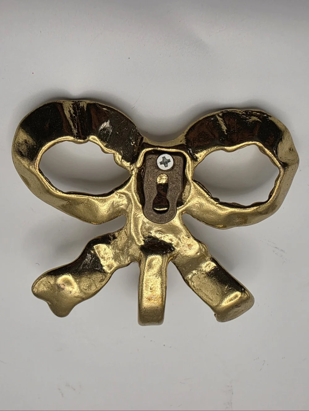 Gold Brass Bow-Knot Wall Hook‎ Coquette Cottagecore Decor Vintage Boho