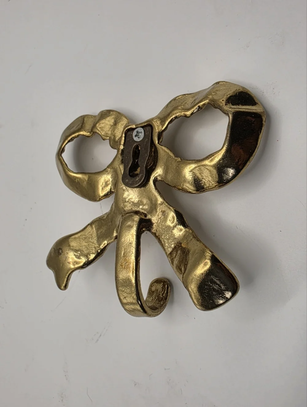 Gold Brass Bow-Knot Wall Hook‎ Coquette Cottagecore Decor Vintage Boho