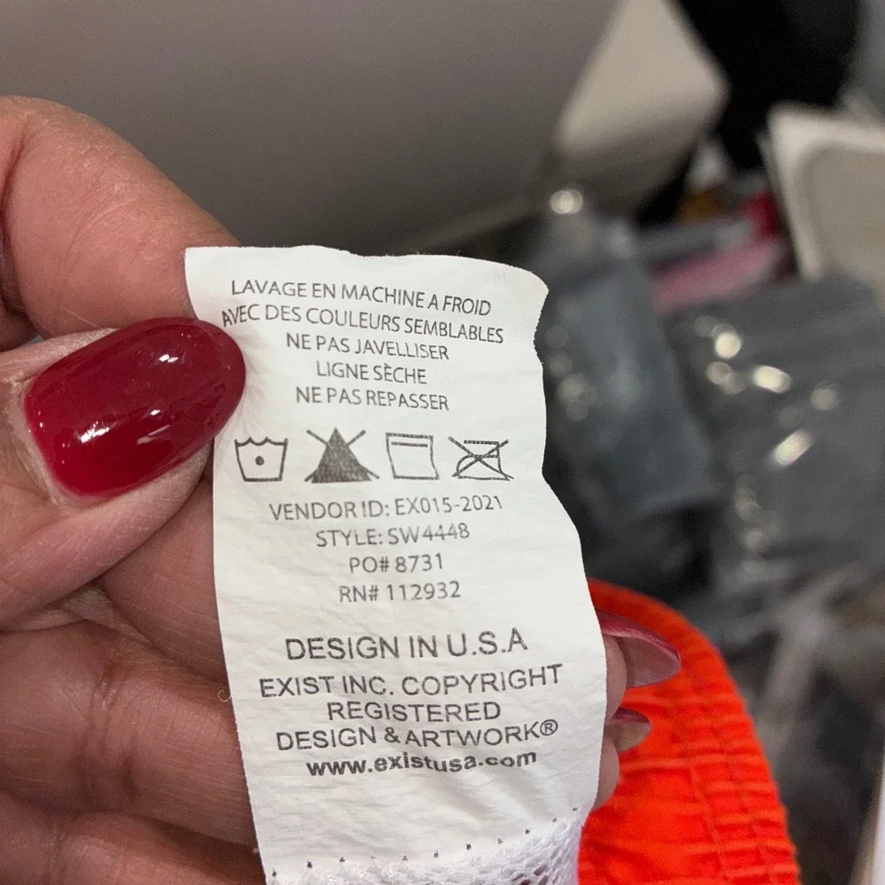 Spicy Tuna Mens L Swim Trunks‎ Orange Palm Tree Sunset Print Drawstring Shorts