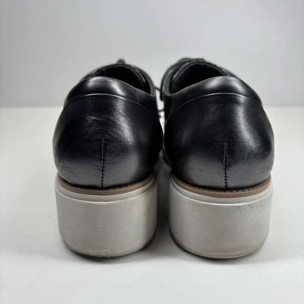 Clarks Sharon Crystal  Women's US 11M Pewter Leather Wedge Oxford Shoes Platform