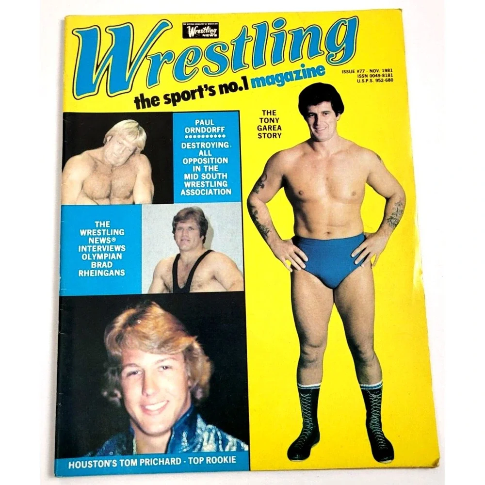 WRESTLING NEWS WRESTLING - NOV 1981 -WAHOO MACDANIEL / CANDI‎ DIVINE / BRISCOES