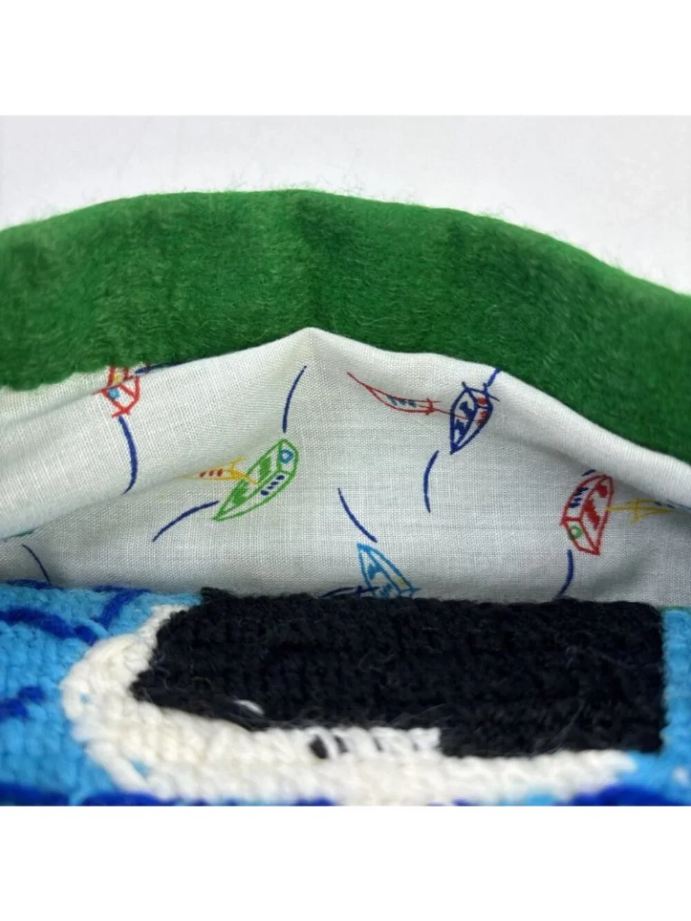 Vintage Needlepoint Christmas Snowman Stocking 19” Lined