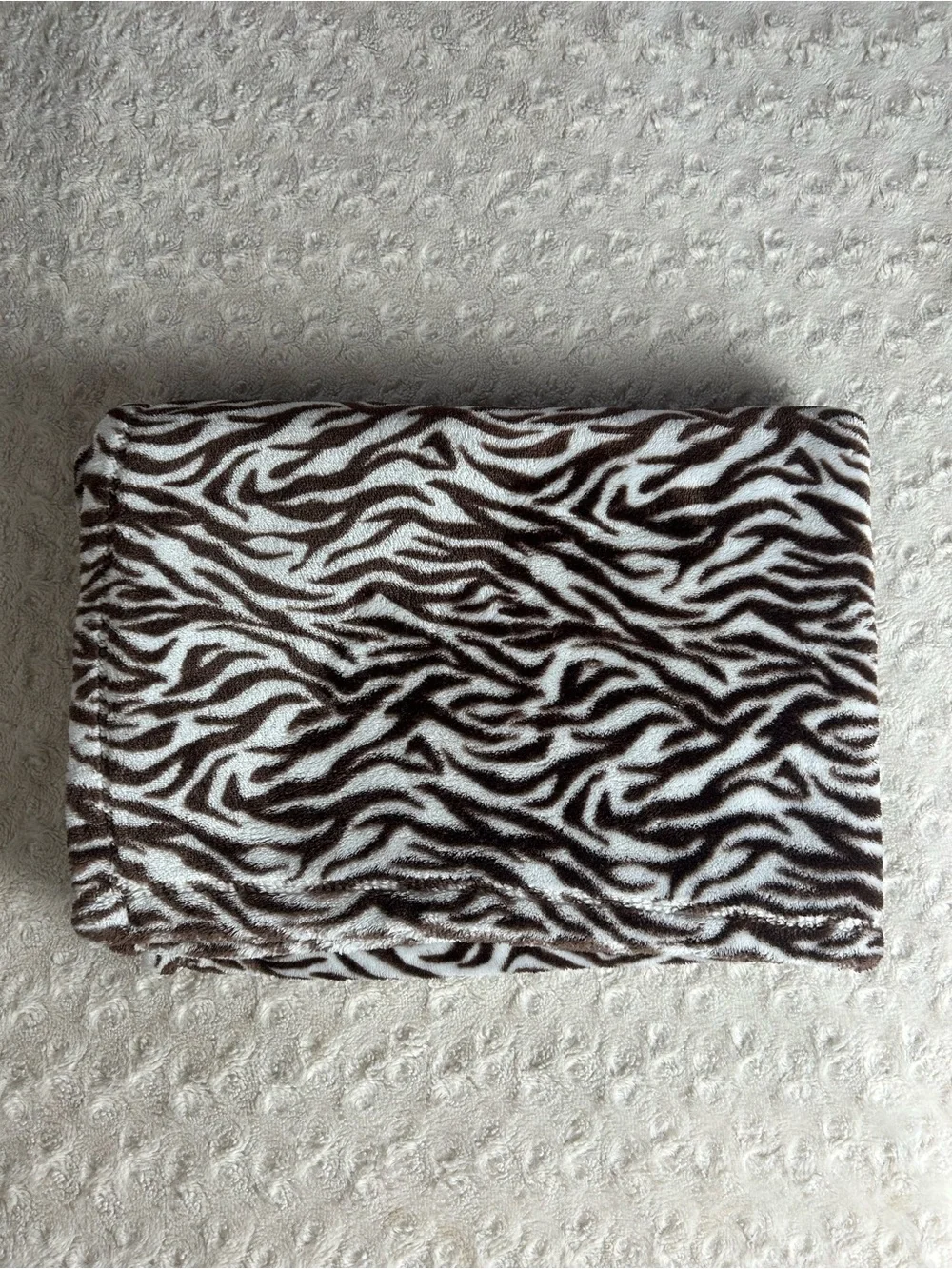 Baby Starters Brown White Zebra Print Blanket Lovey Plush