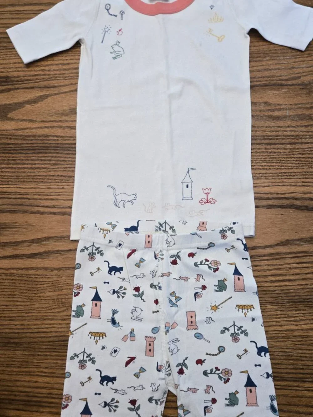 Hanna Andersson Disney Princess Pajamas PJ Short Johns Bundle 130 -8 Ariel Moana