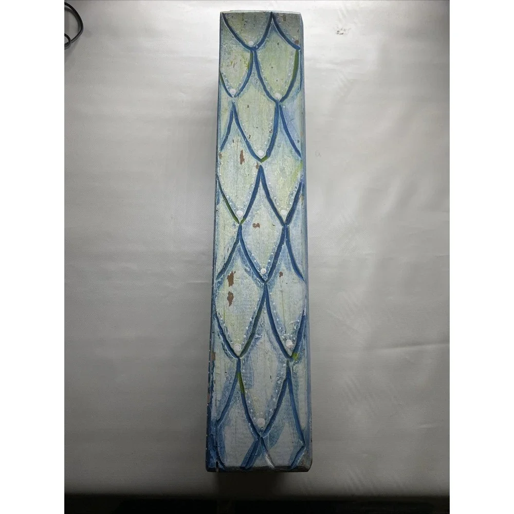 Vintage Hand Painted Wooden Rainstick Wall Panel 19