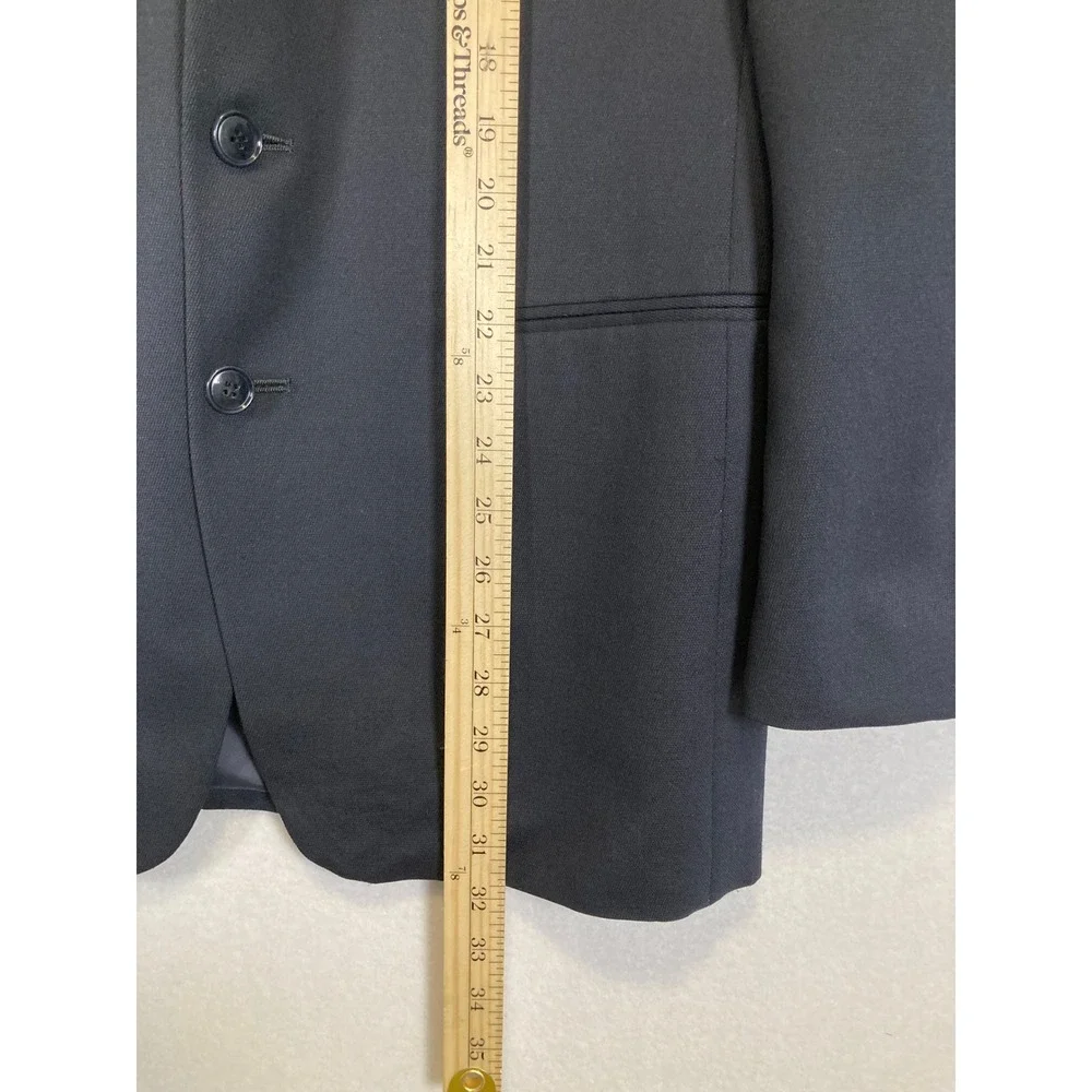 Classic Dark Academia Baracuta Mens 38R Navy Blue 100% Pure Wool 3-Button Blazer