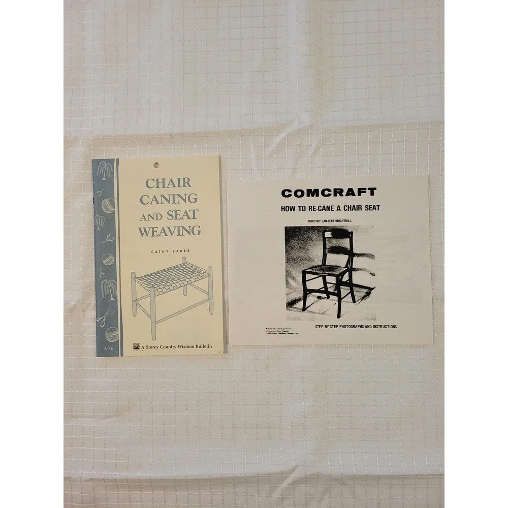 Chair Caning and Seat Weaving Storey Bulletin & Comcraft How To Re-Cane Booklets