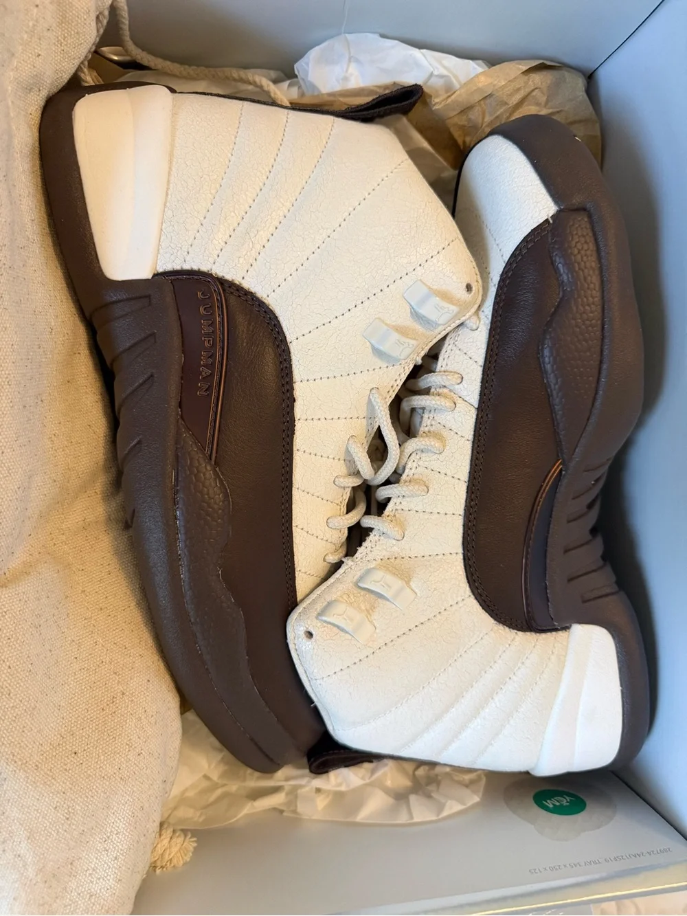 Jordan Men’s High Top Sneakers in Cream and Brown