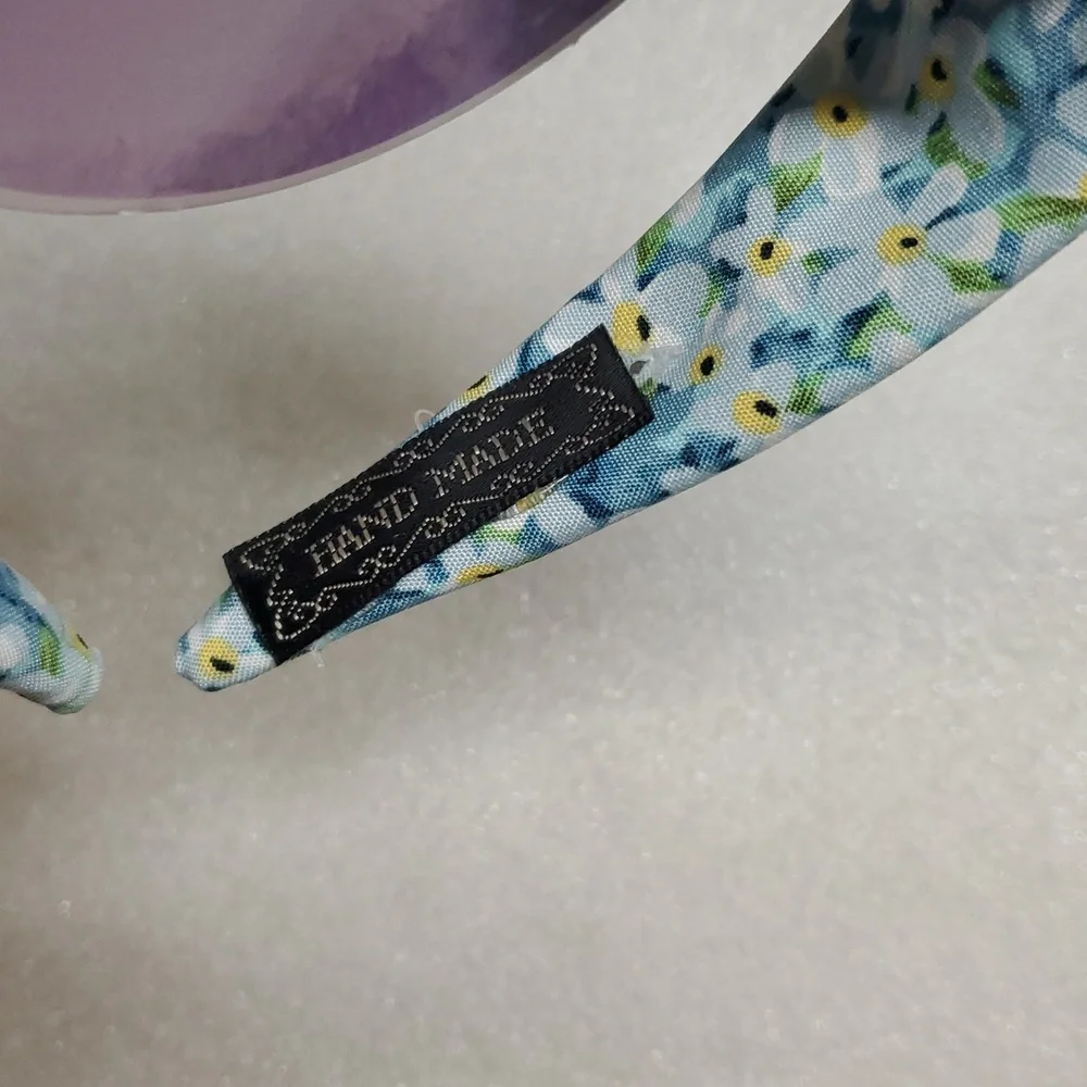 Floral Blue Kids Hand Made Headband New