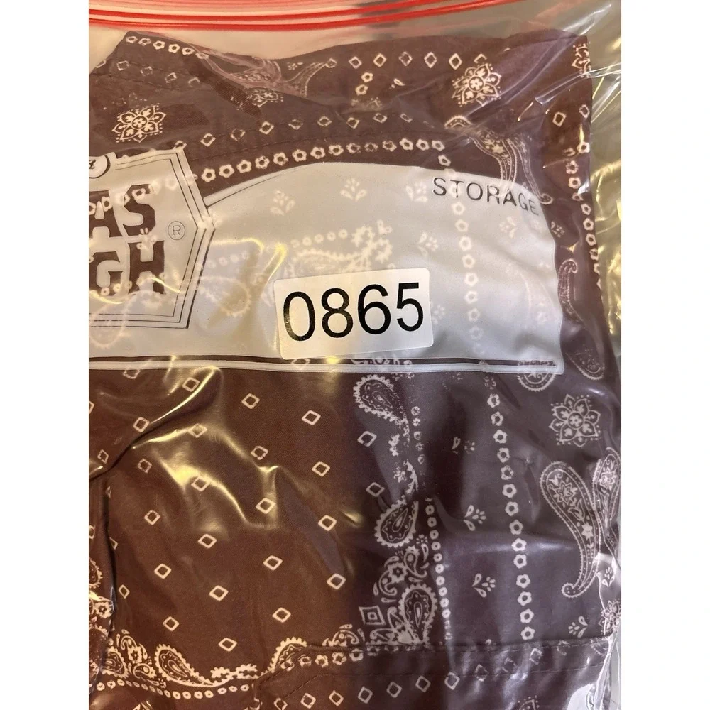 Men's Bandana Handkerchief Brown Print Pacsun Swim Shorts XL Lined 4.5 In Inseam
