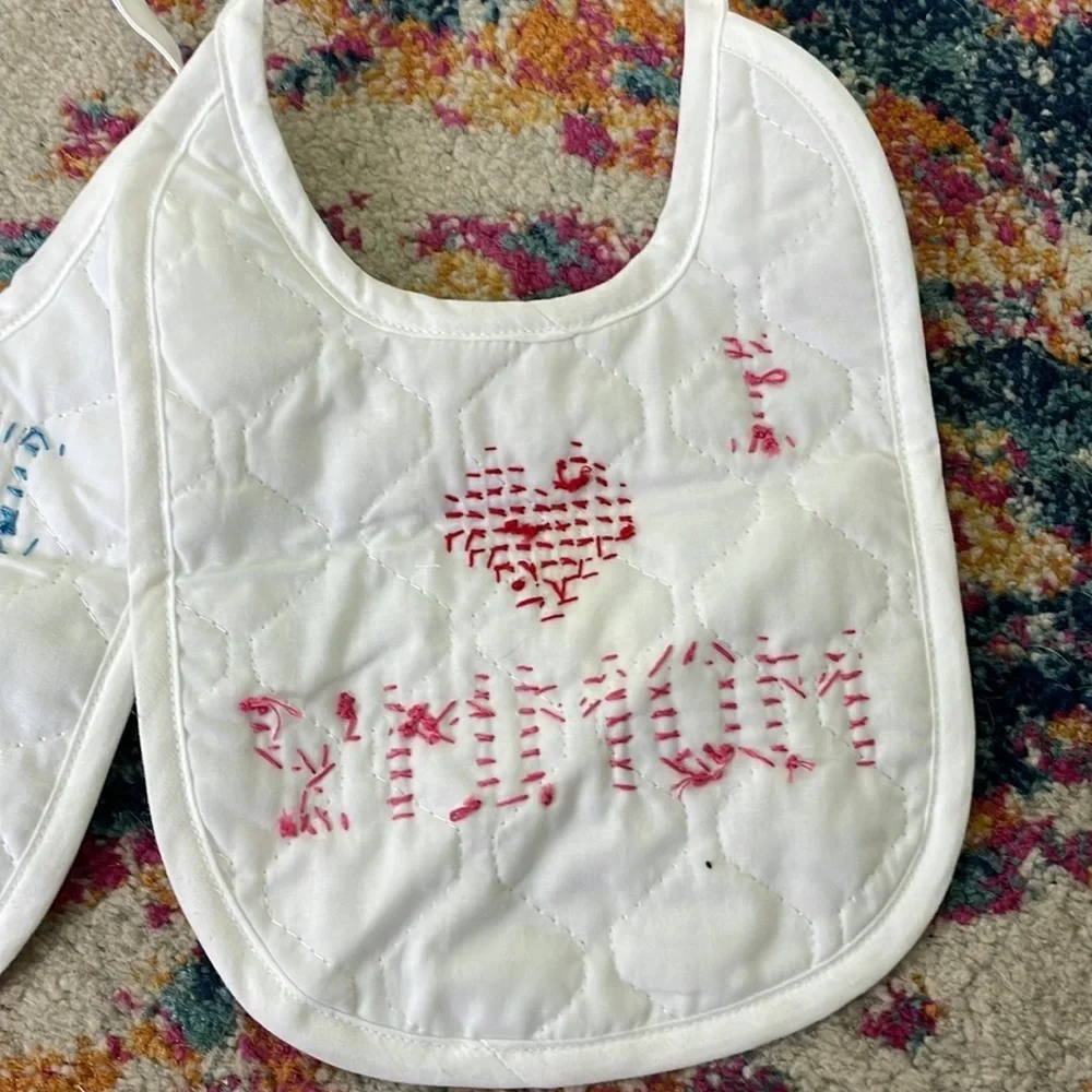 Vintage white bibs