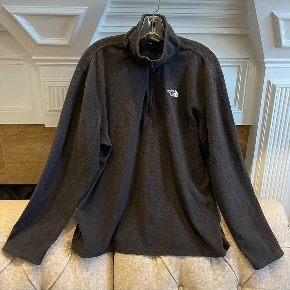 AL:  The North Face Shirt Men’s L Black Fleece Quarter 1/4 Zip Light weight