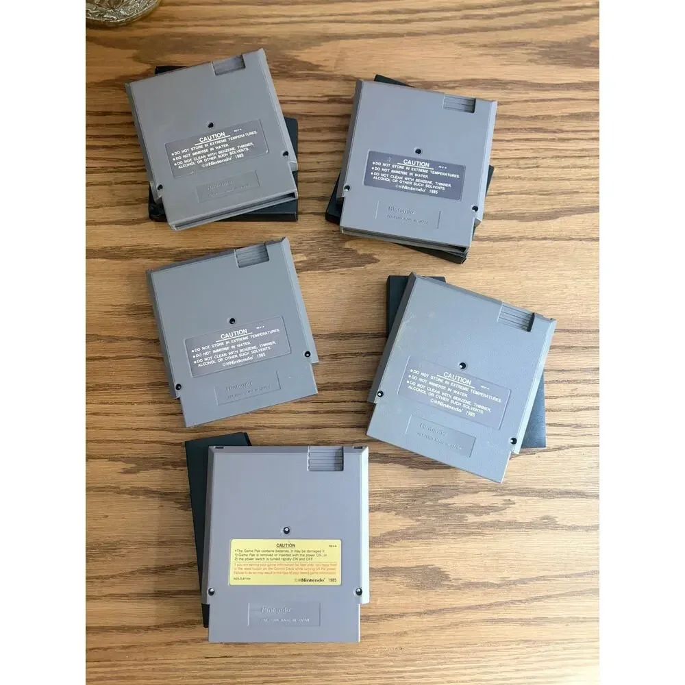 Authentic Nintendo NES Lot Of 5 Games Super Mario Double Dragon Gunsmoke