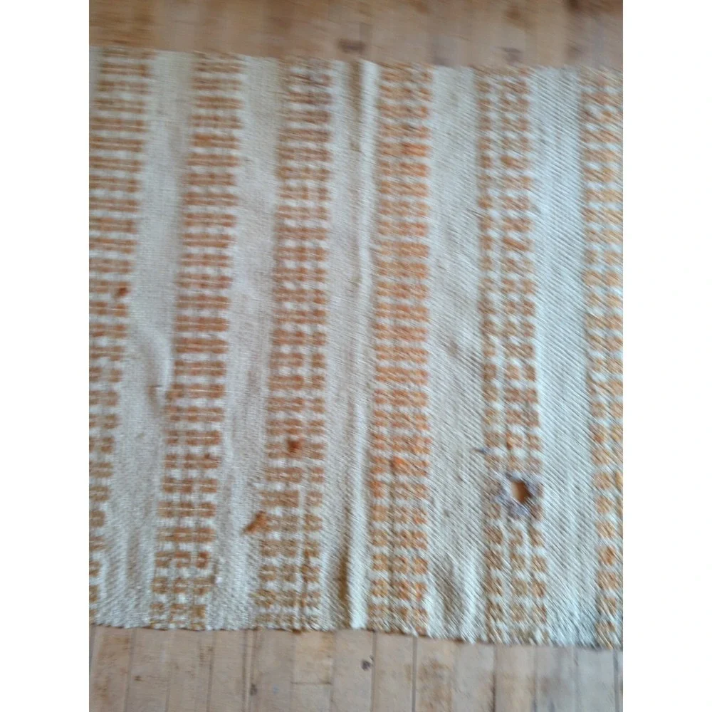 Antique Imported Swedish HandMade Rag Rug Runner (37 x 83 inches‎ )