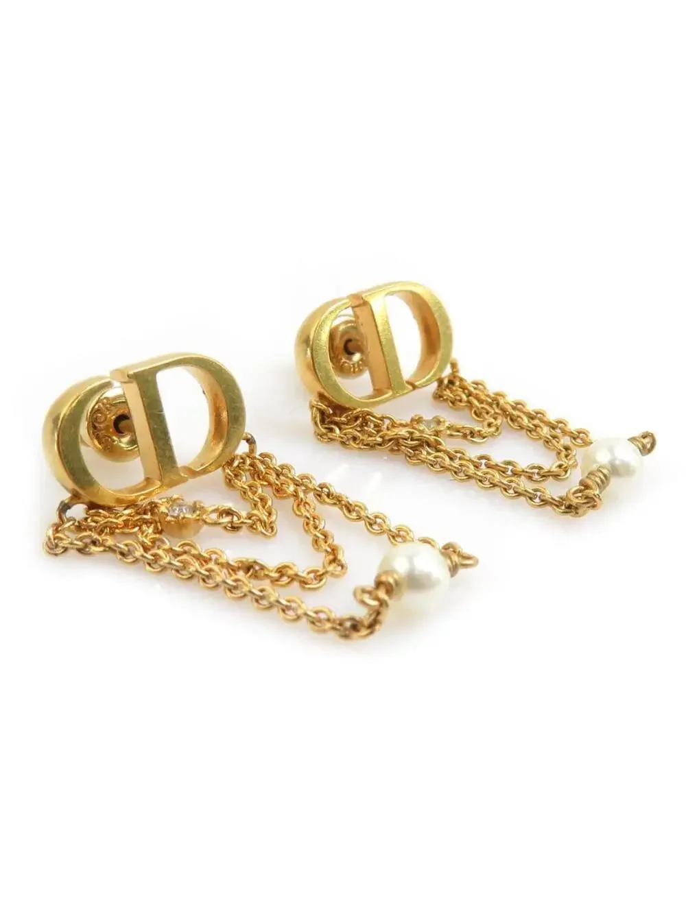 Auth Christian Dior Pierce Earrings #294117C34B