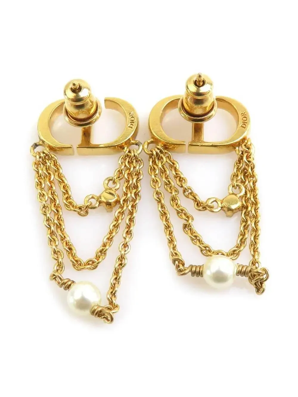 Auth Christian Dior Pierce Earrings #294117C34B