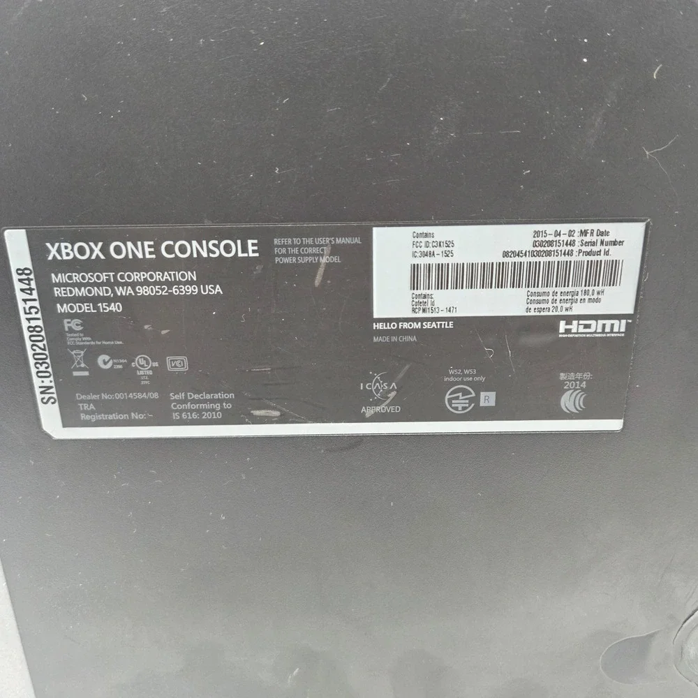 Microsoft Xbox One Console Model 1540 500GB Black Bundle Tested