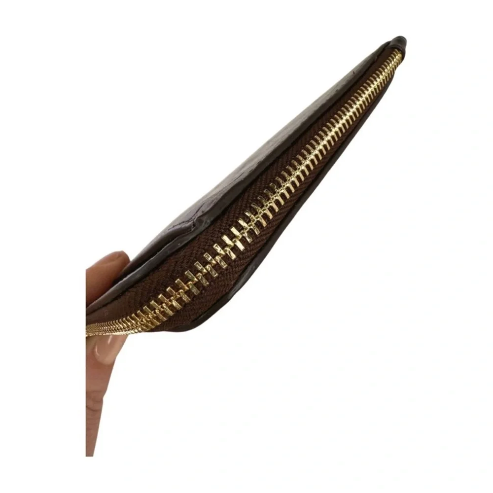 Kate Spade Hot Fudge Croc Embossed Clutch