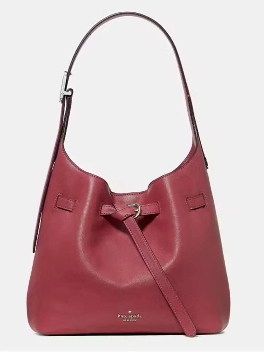 Kate Spade New York 454 Belted Large Shoulder Bag Red Jasper