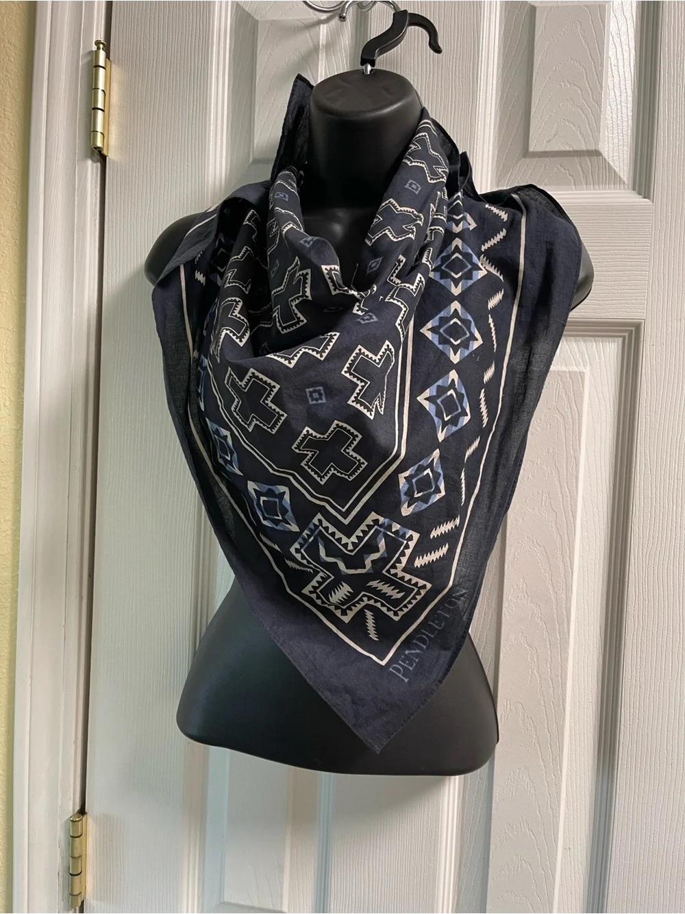Pendleton Black and Cream Southwestern Print Scarf