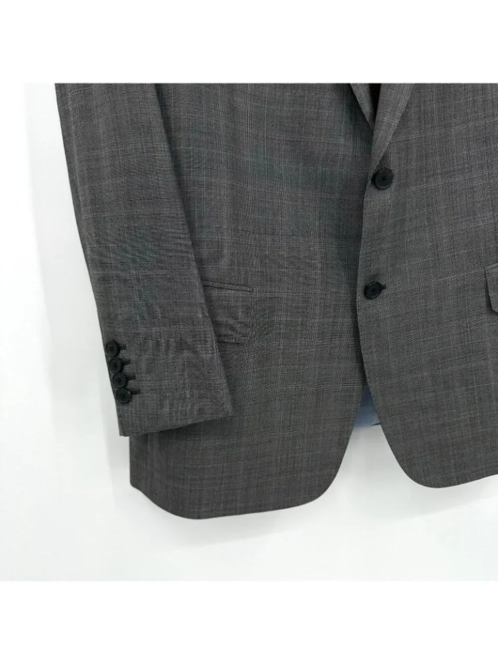 HOLLAND & SHERRY super 120s wool sport coat jacket 40R glen plaid quiet luxury