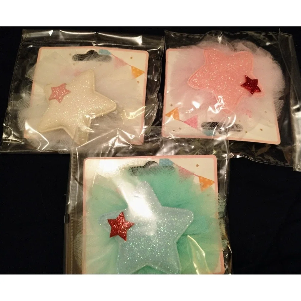 D'Bello Accessories Infant/Girls Hair Clip Baby Butterfly Star Sparkle Set Of 5